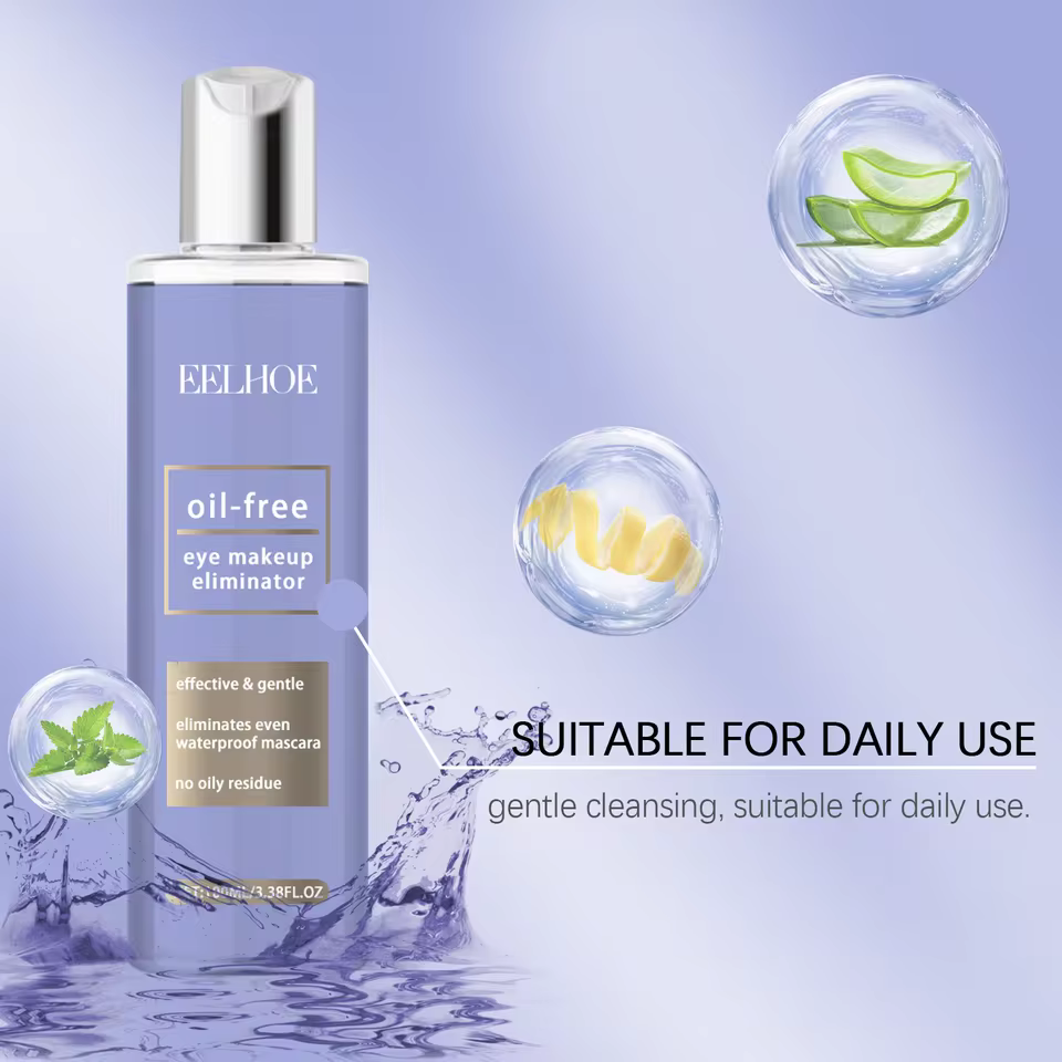 Eye and Lip Makeup Remover Gently Cleanses Skin Refreshing Facial and Lip Three in One Cleansing Makeup Remover - Image 5