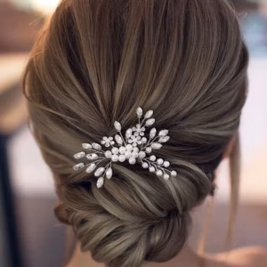 Flower Pearls Hair Comb For Bride Hairbands Clip Wedding Hair Accessories
