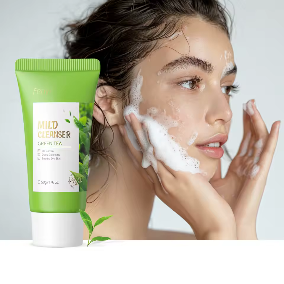 Green Tea Facial Cleanser 50g Skin Deep Cleansing Moisturizing Blackhead Removal Skincare Face Wash