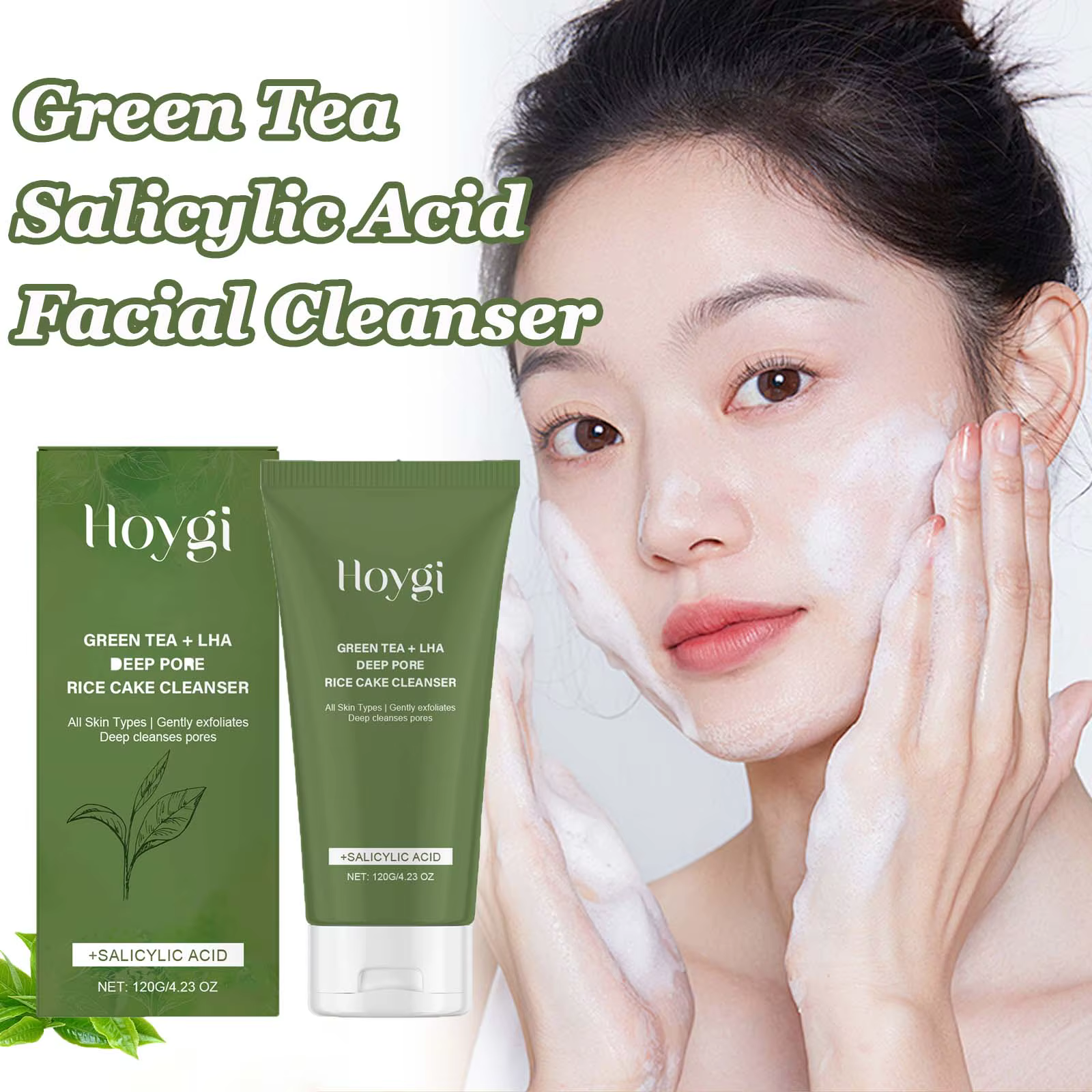 Green Tea Salicylic Acid Facial Cleanser Cleansing Pore Refining Hydrating