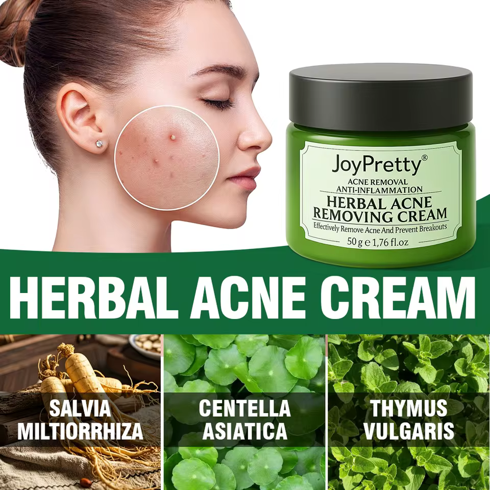 Herbal Acne Treatment Face Cream Elimination Large Pores Oil Control Shrink Pore Facial Cream