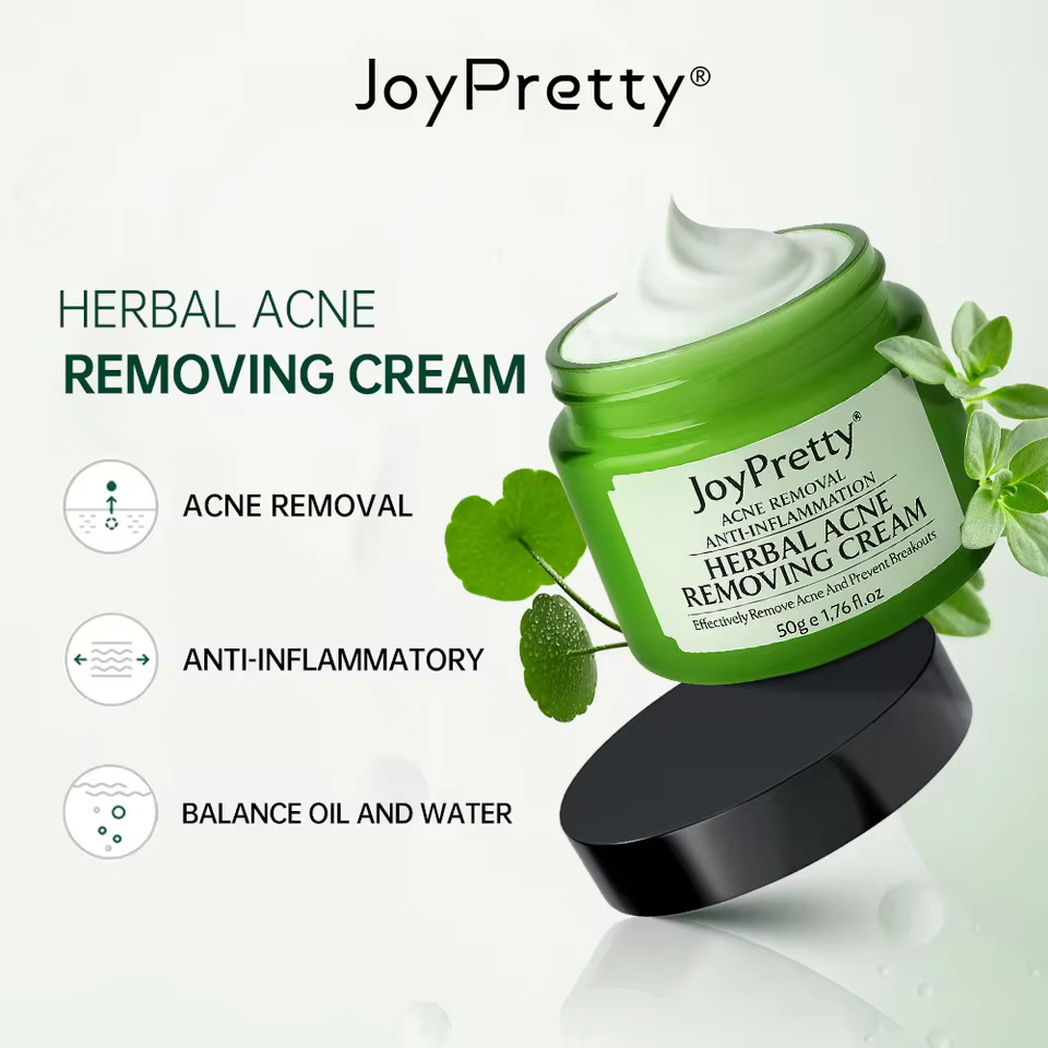 Herbal Acne Treatment Face Cream Elimination Large Pores Oil Control Shrink Pore Facial Cream - Image 2