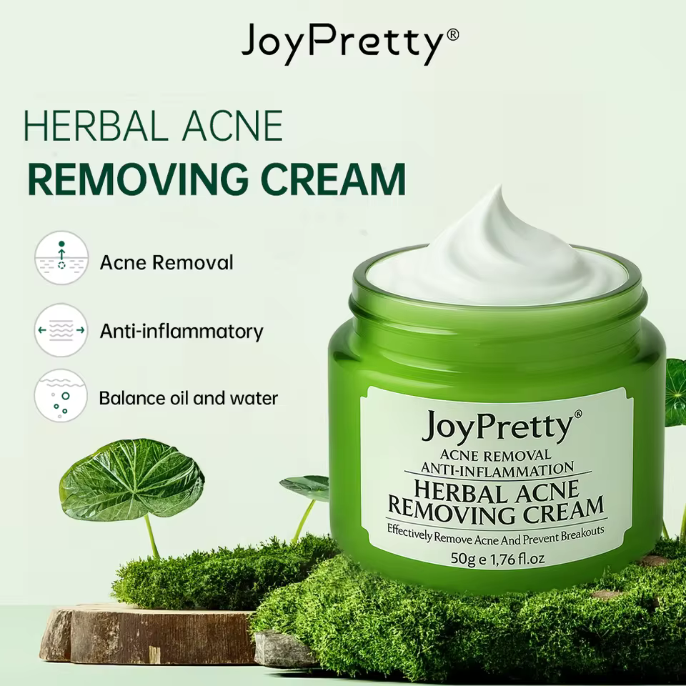 Herbal Acne Treatment Face Cream Elimination Large Pores Oil Control Shrink Pore Facial Cream - Image 3