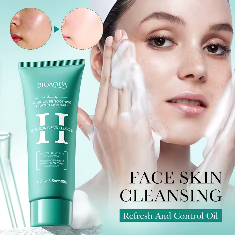 Hyaluronic Acid Facial Cleanser Moisturizing Face Wash Anti-aging Face Cleanser
