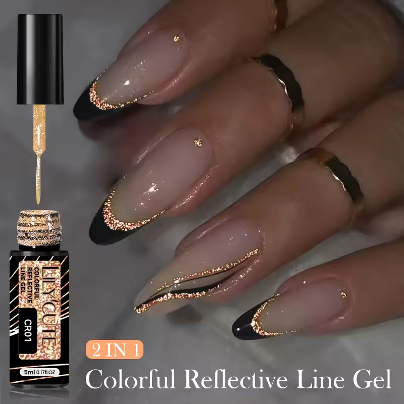 Liner Gel Bright Sparkling Reflective Glitter Semi Permanent Nail Polish - Image 3