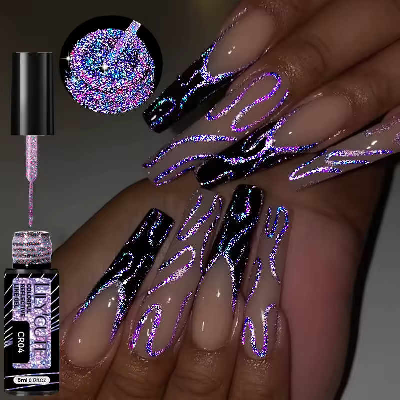 Liner Gel Bright Sparkling Reflective Glitter Semi Permanent Nail Polish - Image 4