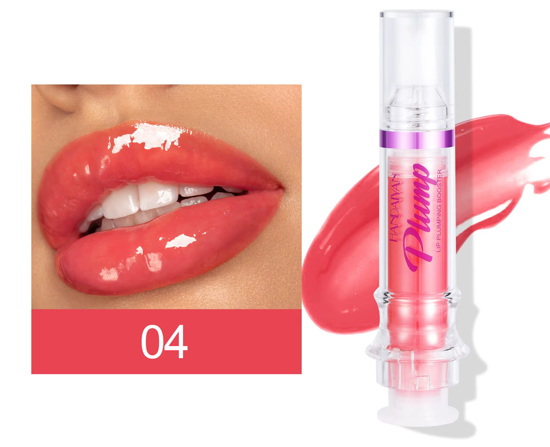 Lip Plumper Gloss Moisturizing Honey Oil Enhancer Transparent Shine Booster Makeup Beauty - Image 3