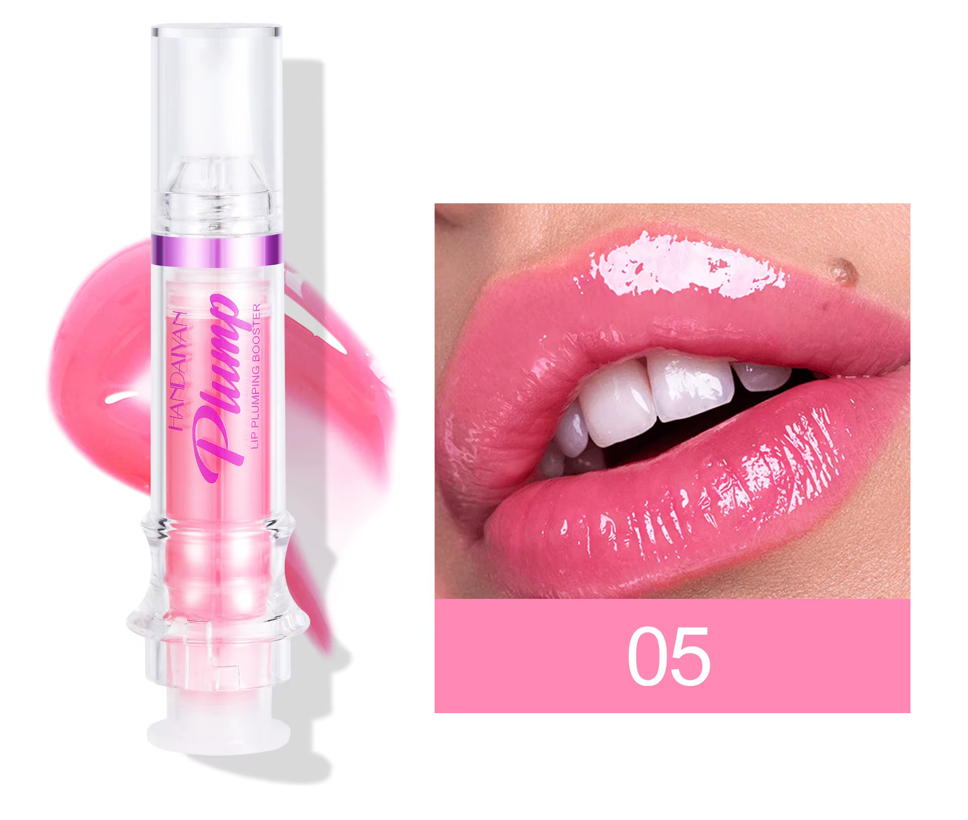 Lip Plumper Gloss Moisturizing Honey Oil Enhancer Transparent Shine Booster Makeup Beauty - Image 4