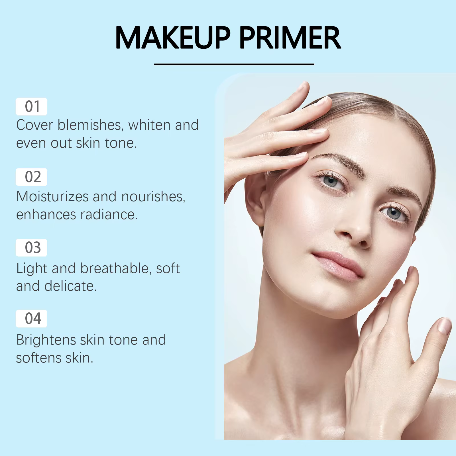 Deep Hydrating Improve Dry Skin Natural Concealer Base Moisturizing Makeup Primer - Image 2