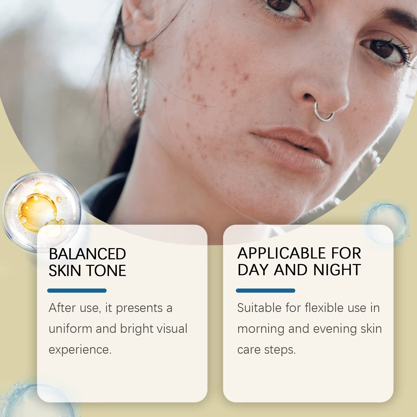 4PCS Moisturizing Maintain Skin Softness Brightening Skin Tone Skin Face Serum - Image 3