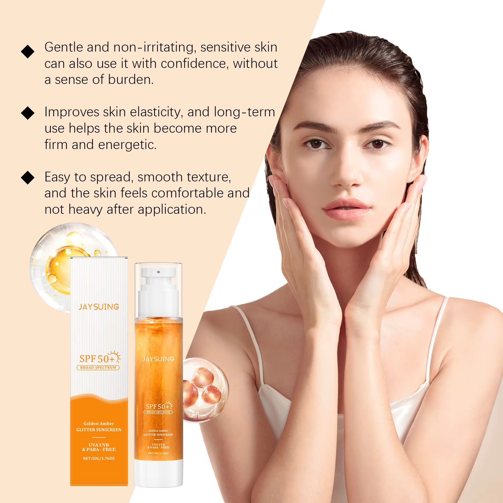 Moisturizing Prevent Sunburn Reduce Tanning UV-Resistant Efficient Body Sunscreen