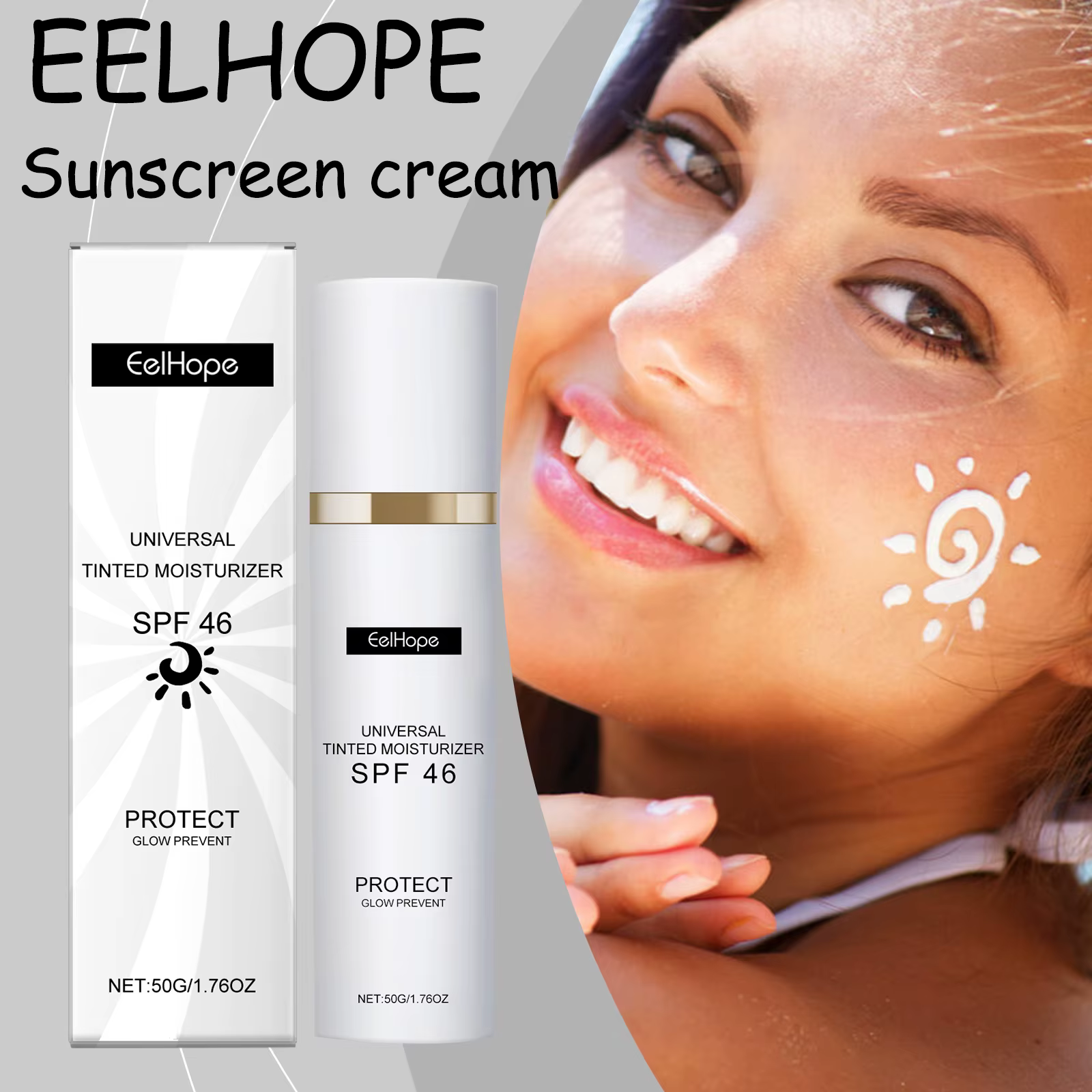 Nourishing Prevent UV Repair Sunburn Skin Lasting Brightening Skin Natural Moisturizing Sunscreen