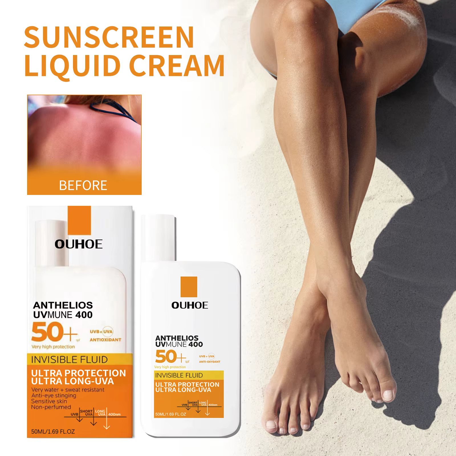 Protect Skin Nourishing Moisturizing Repair Damaged Skin Natural Mild Sunblock Sunscreen