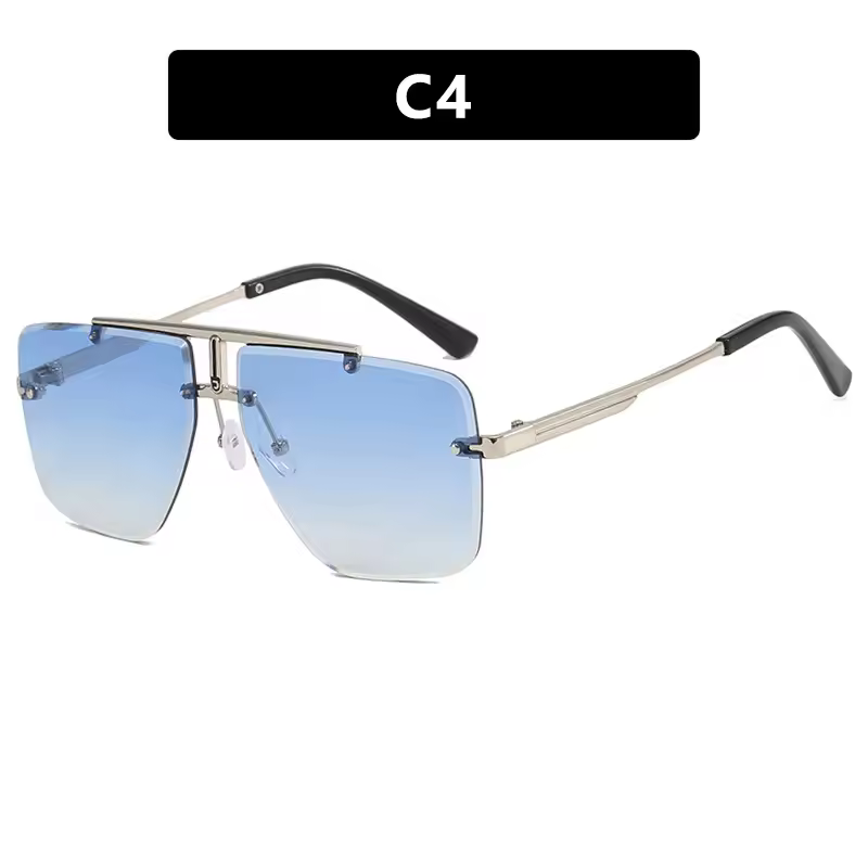 Rectangle Fashion Popular Women Men Shades Large Square Sun Glasses