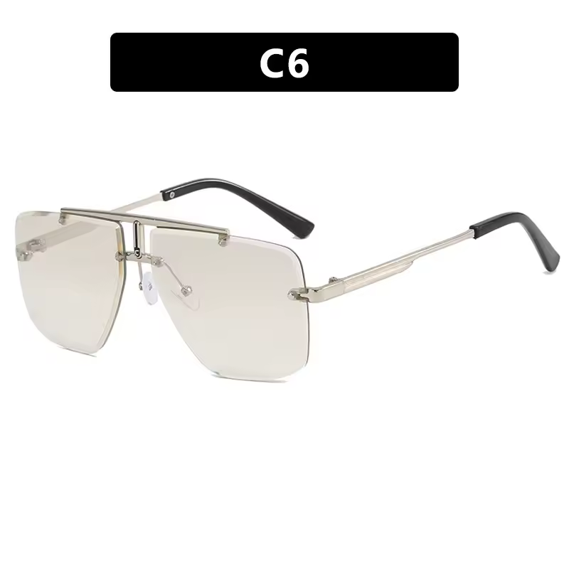 Rectangle Fashion Popular Women Men Shades Large Square Sun Glasses - Image 2