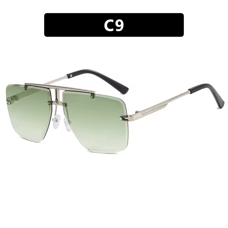 Rectangle Fashion Popular Women Men Shades Large Square Sun Glasses - Image 3