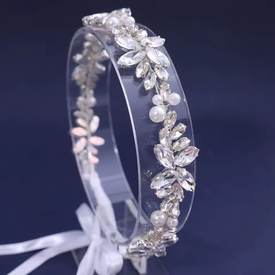 Rhinestones Pearl Horse Bride Headband Styling Hair Accessories