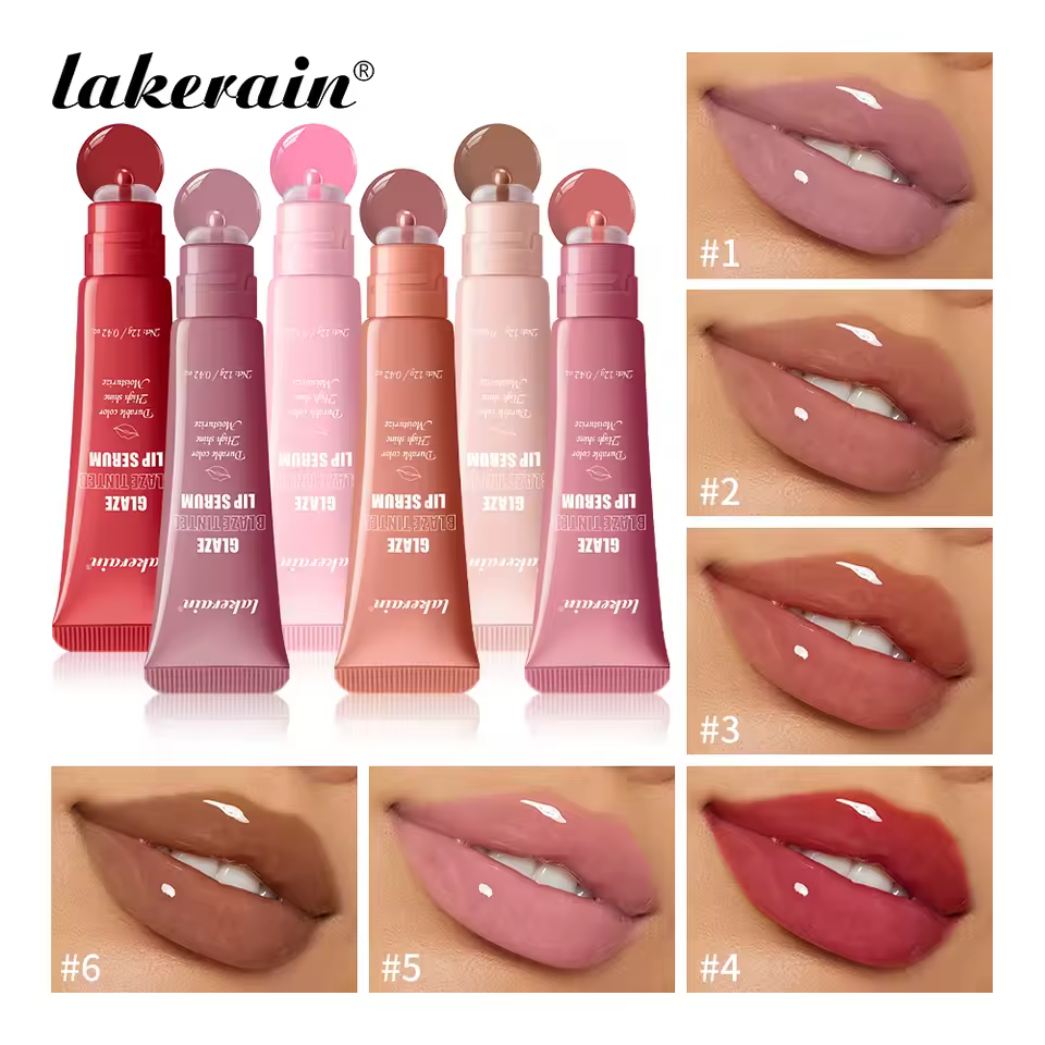6 Pcs Tinted Lip Moisturizer Repairing Nourishing Lip Tint Glow Liquid Lip Gel
