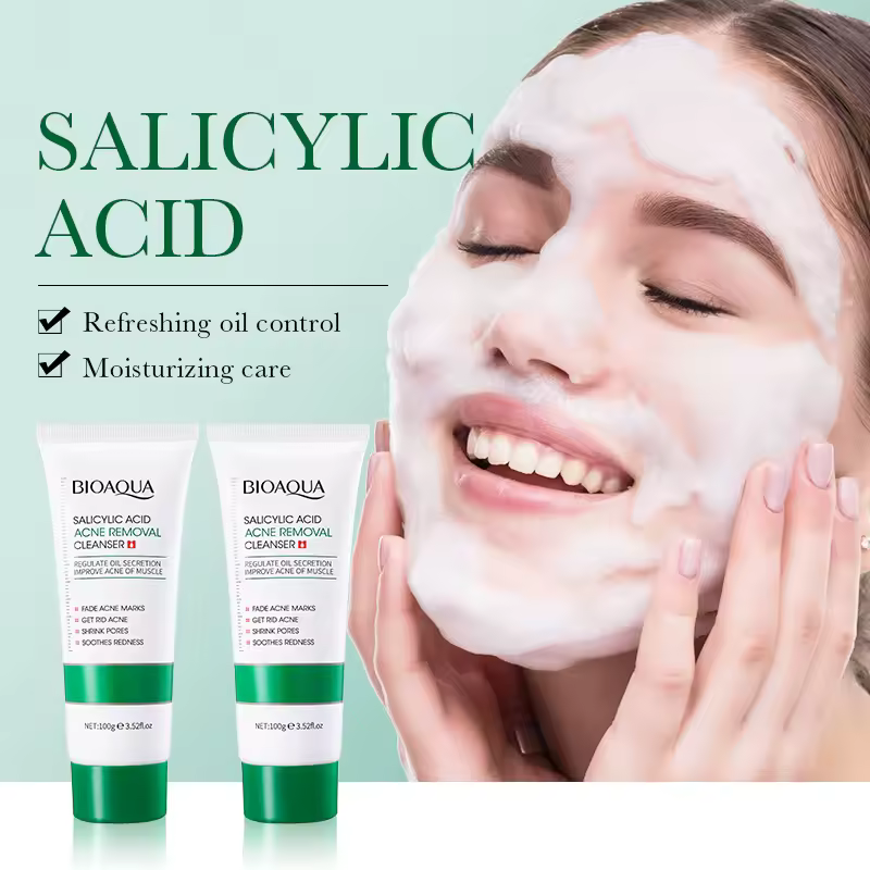 Salicylic Acid Facial Cleanser Acne Treatment Moisturizing Oil Control skincare Face Wash