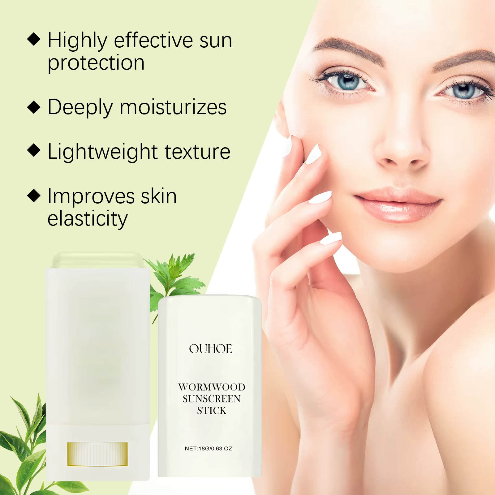 UV Protective Sunblock Isolation Refreshing Moisturizing Oil Control Sunscreen Stick